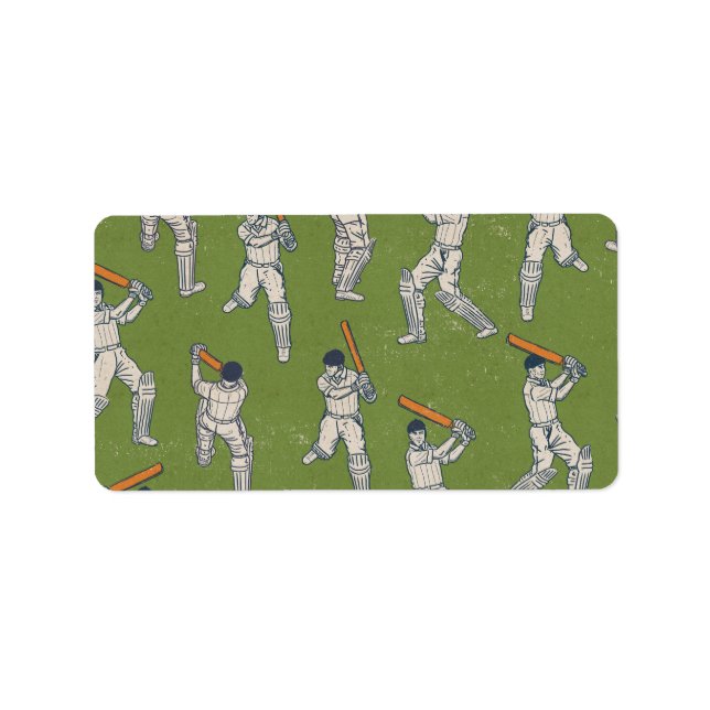 Vintage Cricket pattern Label (Front)