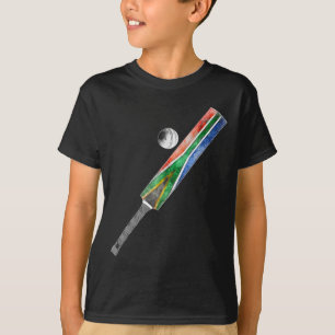 Vintage Cricket South Africa Flag South African Pr T-Shirt