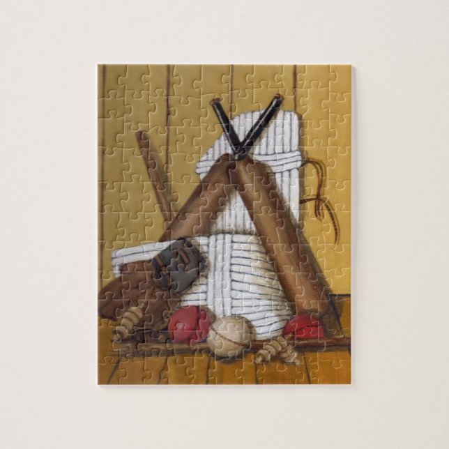 Vintage Cricket Still Life Jigsaw Puzzle (Vertical)