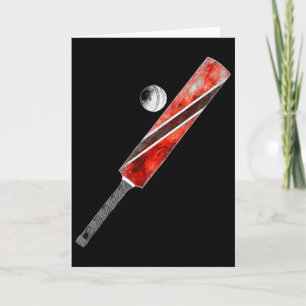 Vintage Cricket Trinidad Flag Trinidadian Pride  Card