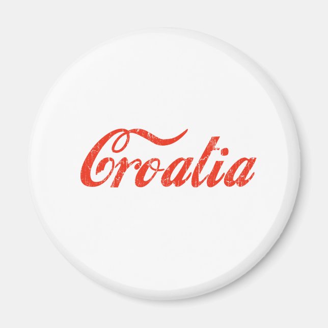 Vintage Croatia Magnet (Front)