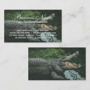 Vintage Crocodile Reptiles, Marine Animal Life Business Card