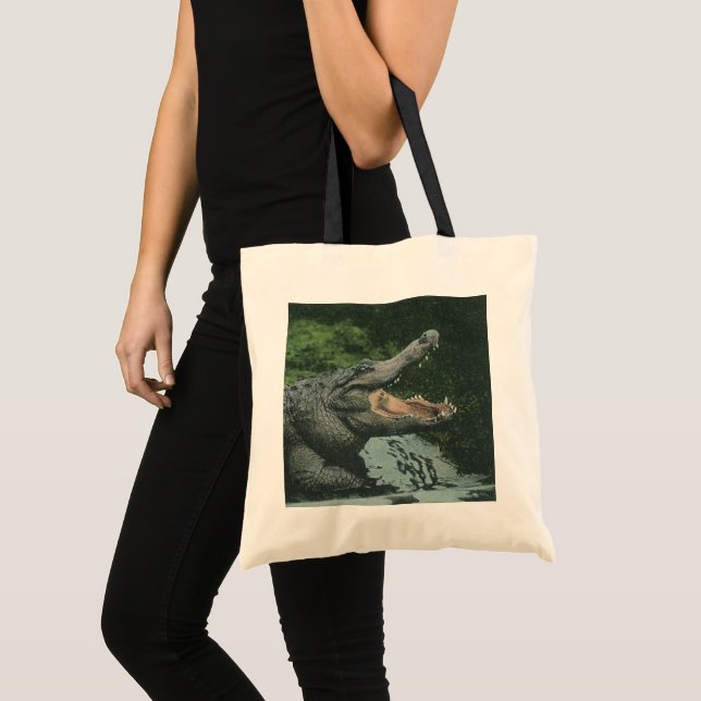 Vintage Crocodile Reptiles, Marine Animal Life Tote Bag (Front (Product))