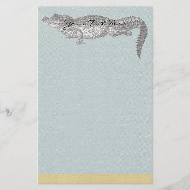 Vintage Crocodile Stationery (Front)