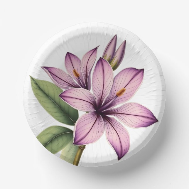 Vintage Crocus Paper Plate (Front)