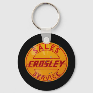 vintage crosley sales and service sign keychain