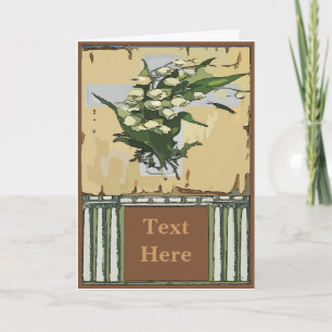 Vintage  Cross  edit text Holiday Card