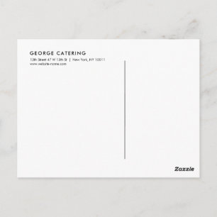 Vintage Crossed Fork Knife Logo Catering Business Postcard