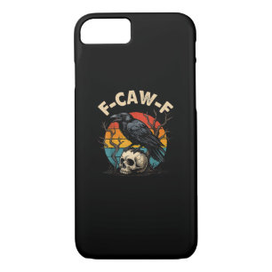 Vintage Crow F-Caw-F Raven Bird Humor Meme Funny Case-Mate iPhone Case