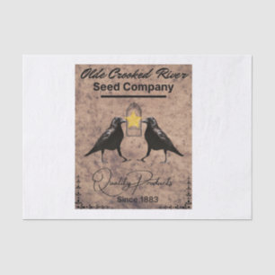 Vintage Crow Seed Co. Design  Tissue Paper