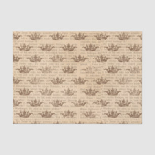 Vintage Crown and German Text Tissue Paper