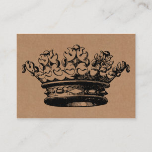 Vintage Crown - Black on Cardboard Tex Business Card