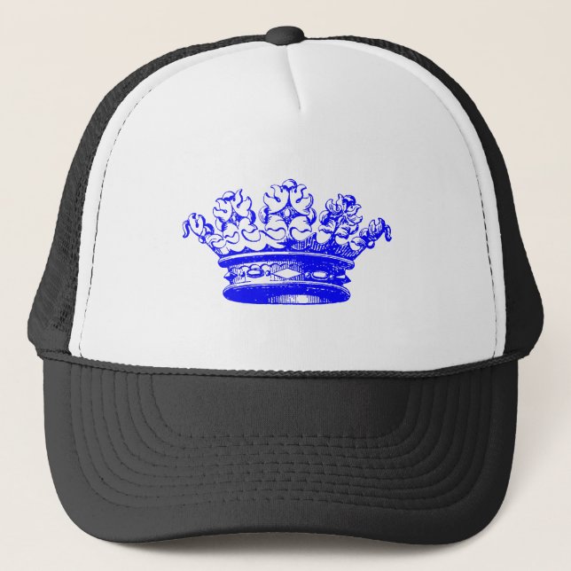 Vintage Crown - Blue Trucker Hat (Front)