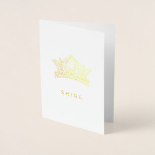 Vintage Crown Shine Foil Card