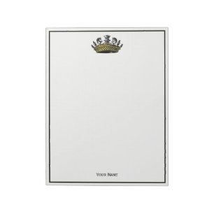 Vintage Crown With Chess Pieces Colour Notepad