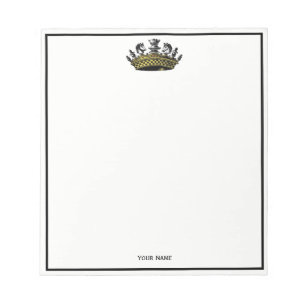 Vintage Crown With Chess Pieces Colour Notepad