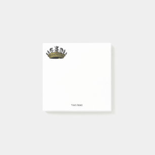Vintage Crown With Chess Pieces Colour Post-it Notes