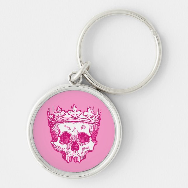 Vintage Crowned Skull Keychain (Front)