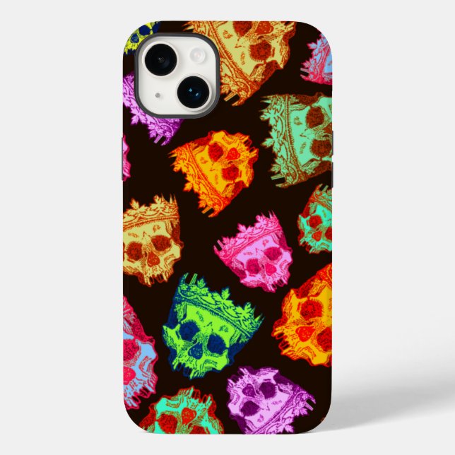 Vintage Crowned Skulls Case-Mate iPhone Case (Back)