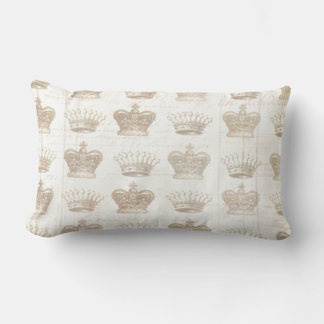 Vintage Crowns Lumbar Pillow (Front)