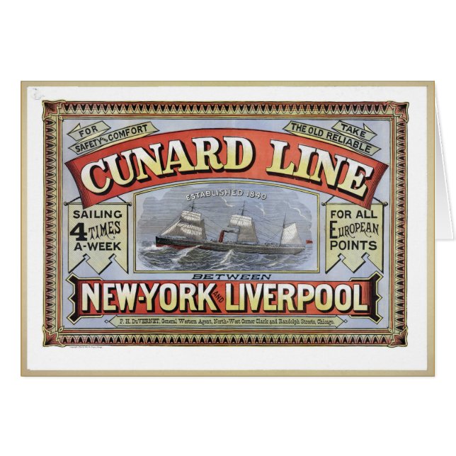 Vintage Cruise Ship Postcards (Front Horizontal)