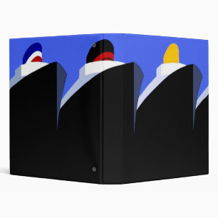 Vintage Cruise Ships Art Deco Poster Binder