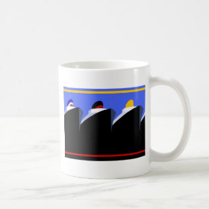 Vintage Cruise Ships Art Deco Poster Coffee Mug