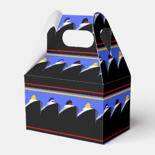 Vintage Cruise Ships Art Deco Poster Favor Box