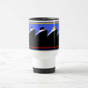 Vintage Cruise Ships Art Deco Poster Travel Mug