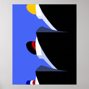 Vintage Cruise Ships Poster WPA Art Artwork