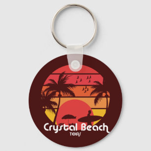 Vintage Crystal Beach Texas Keychain