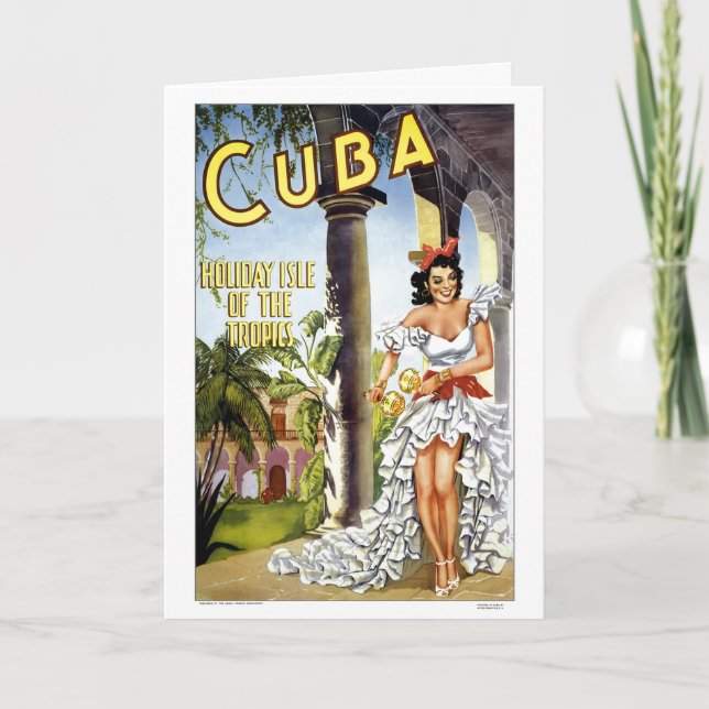 Vintage Cuba Dancer Travel Postcard (Front)