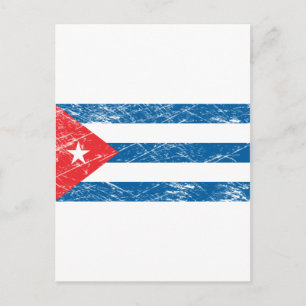 Vintage Cuba Flag Postcard