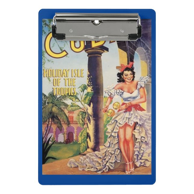 Vintage Cuba Holiday Isle of Tropics Mini Clipboard (Front)