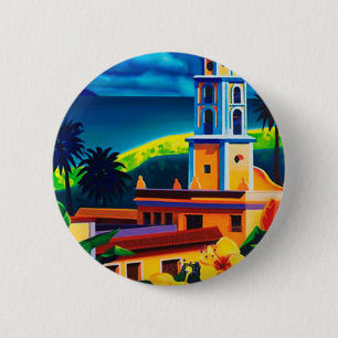 Vintage Cuba Travel 2 Inch Round Button