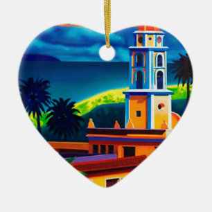 Vintage Cuba Travel Ceramic Ornament