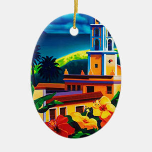Vintage Cuba Travel Ceramic Ornament