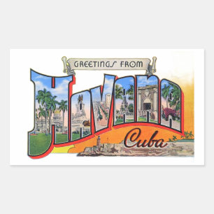 Vintage Cuba Travel - Greetings From Havana Sticker