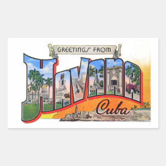 Vintage Cuba Travel - Greetings From Havana Sticker