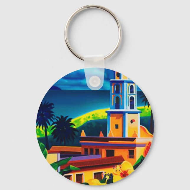 Vintage Cuba Travel Keychain (Front)