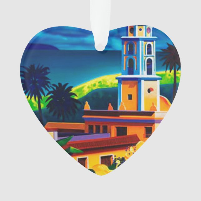 Vintage Cuba Travel Ornament (Front)