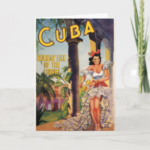 Vintage Cuban Tourist Commission Tropics Travel Card