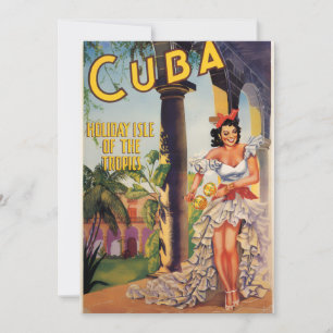 Vintage Cuban Tourist Commission Tropics Travel Holiday Card