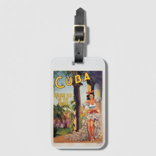 Vintage Cuban Tourist Commission Tropics Travel Luggage Tag
