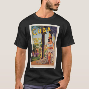 Vintage Cuban Tourist Commission Tropics Travel T-Shirt