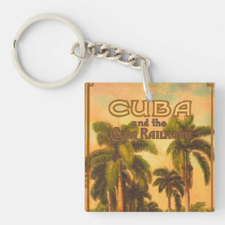 Vintage Cuban Travel - Cuba Railroad Keychain