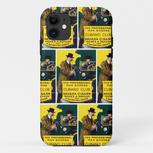 Vintage Cubano Club Cigars Case-Mate iPhone Case (Back)