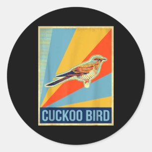 Vintage Cuckoo Bird T Shirt Classic Round Sticker