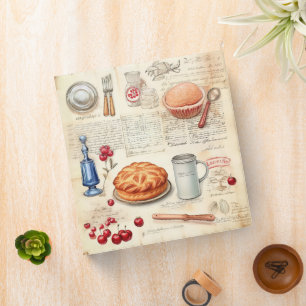 Vintage Culinary Delights Pattern Binder