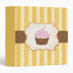 Vintage Cupcake Background Binder